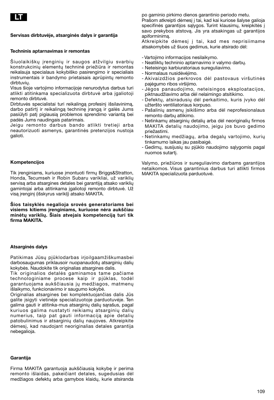 Makita PLM5115 User Manual | Page 109 / 132