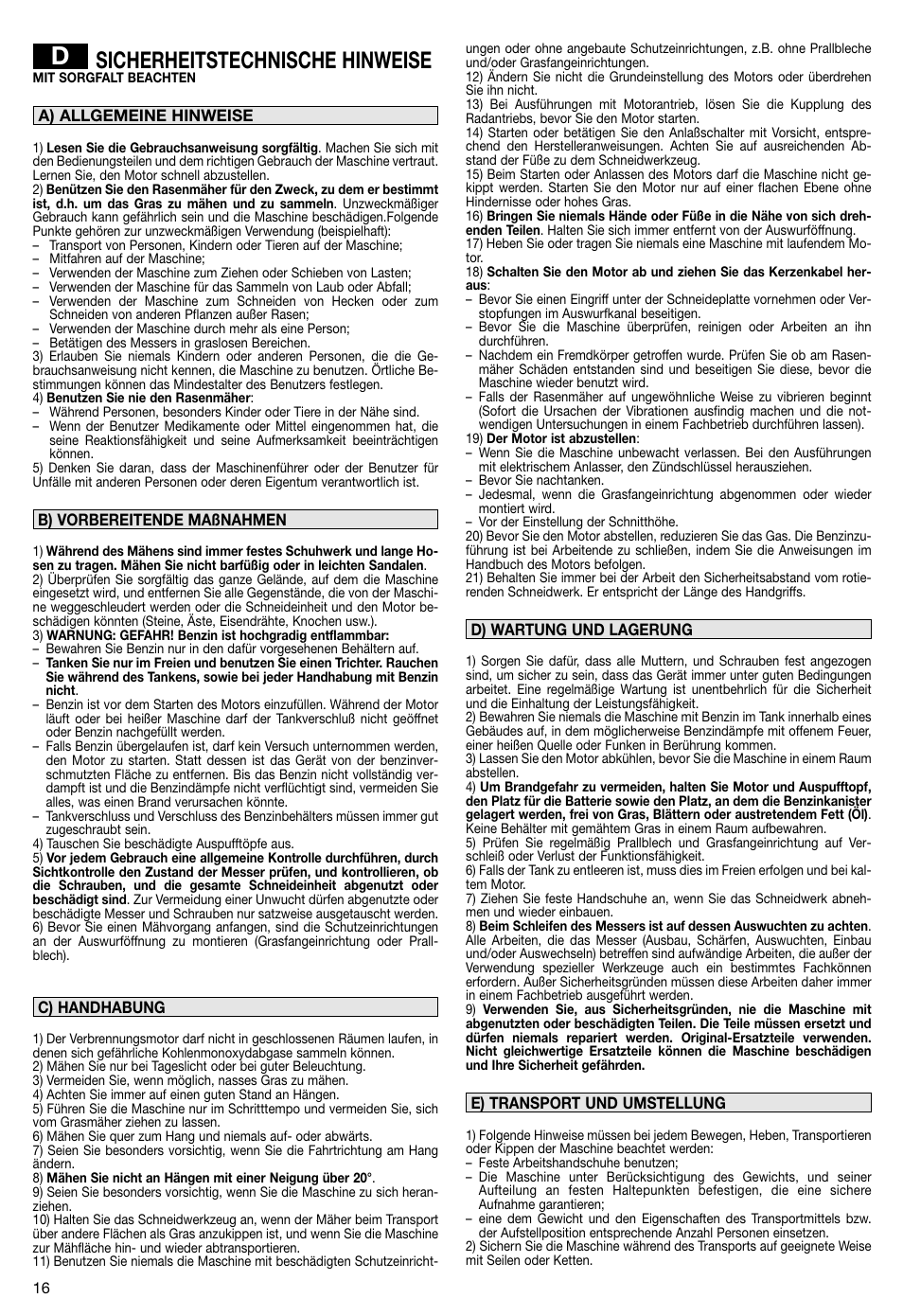 Sicherheitstechnische hinweise | Makita PLM5115 User Manual | Page 16 / 132