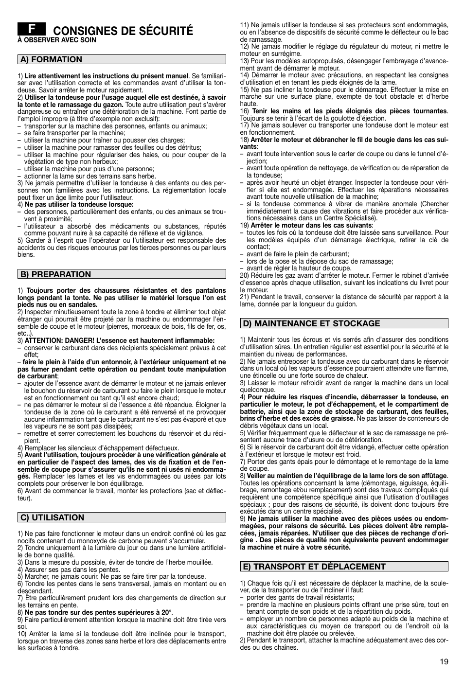 Consignes de sécurité | Makita PLM5115 User Manual | Page 19 / 132