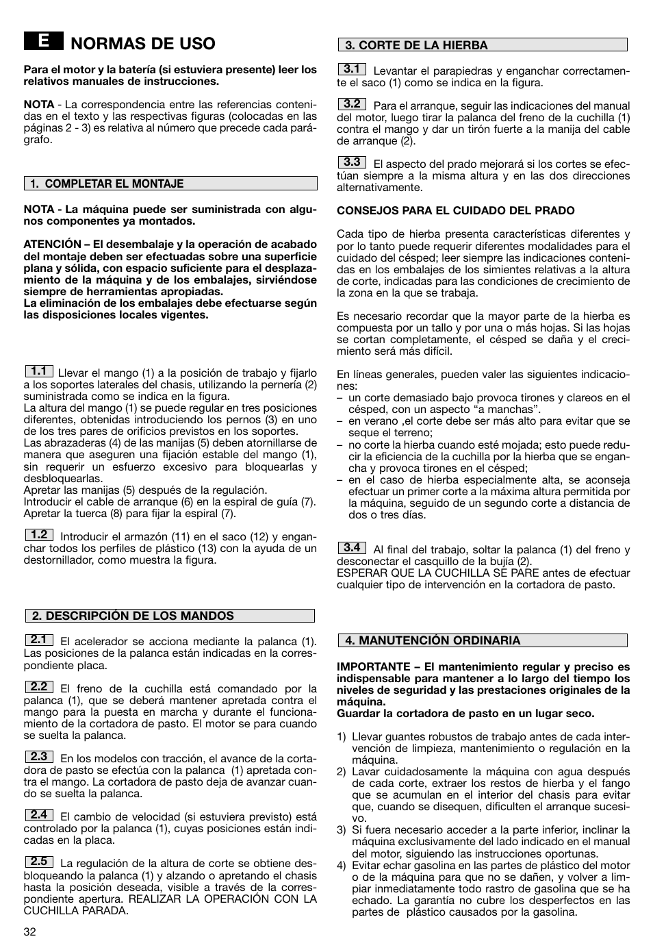 Normas de uso | Makita PLM5115 User Manual | Page 32 / 132