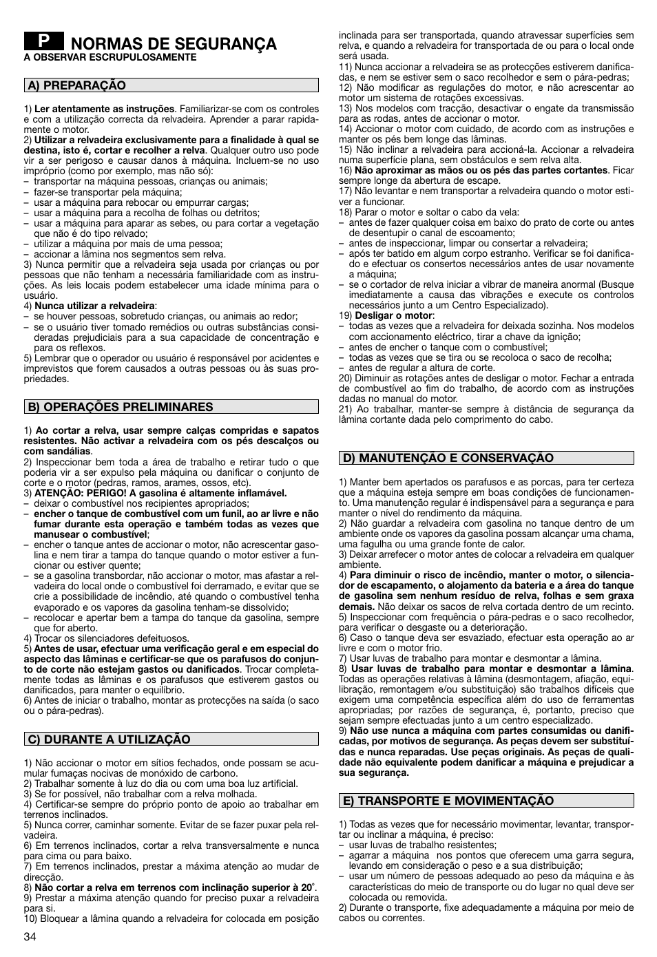 Normas de segurança | Makita PLM5115 User Manual | Page 34 / 132