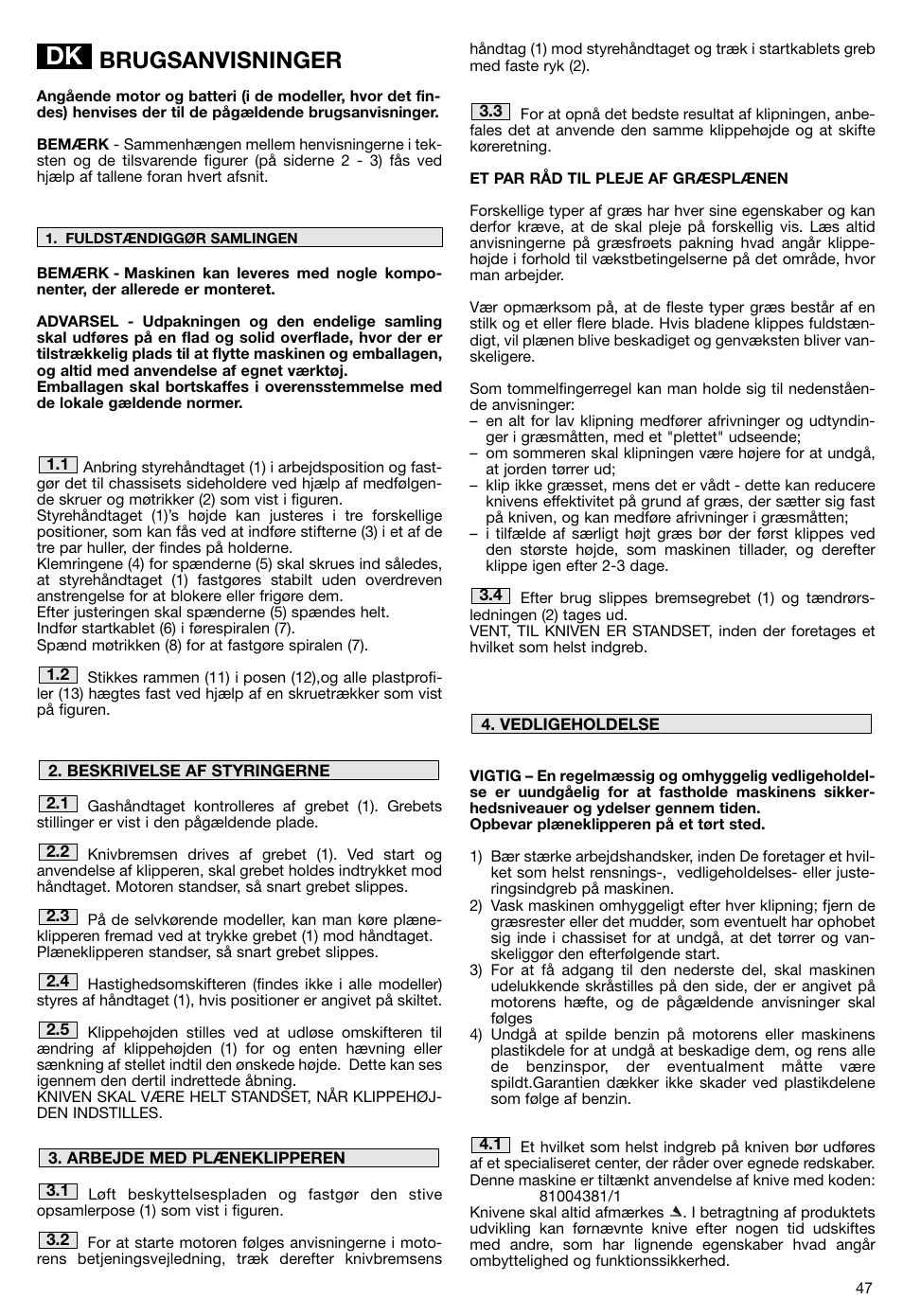 Brugsanvisninger | Makita PLM5115 User Manual | Page 47 / 132