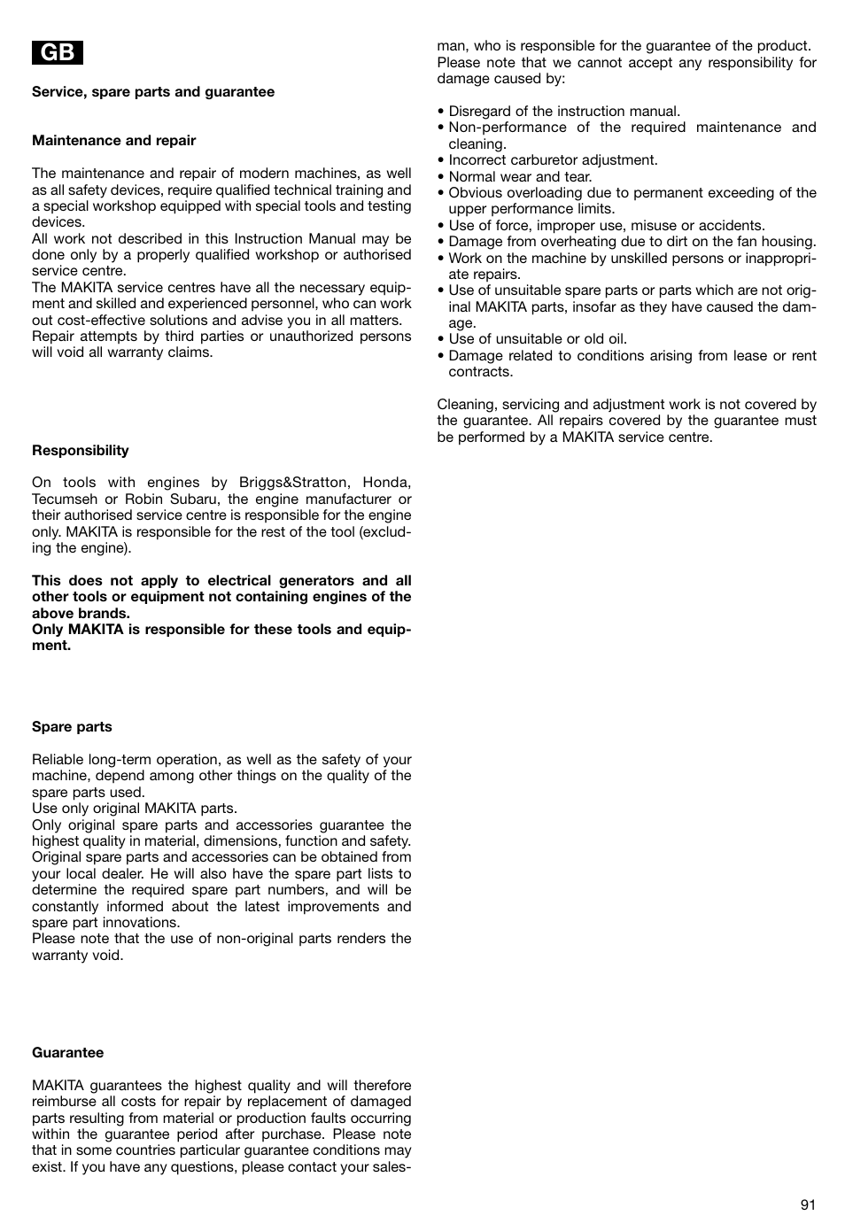 Makita PLM5115 User Manual | Page 91 / 132