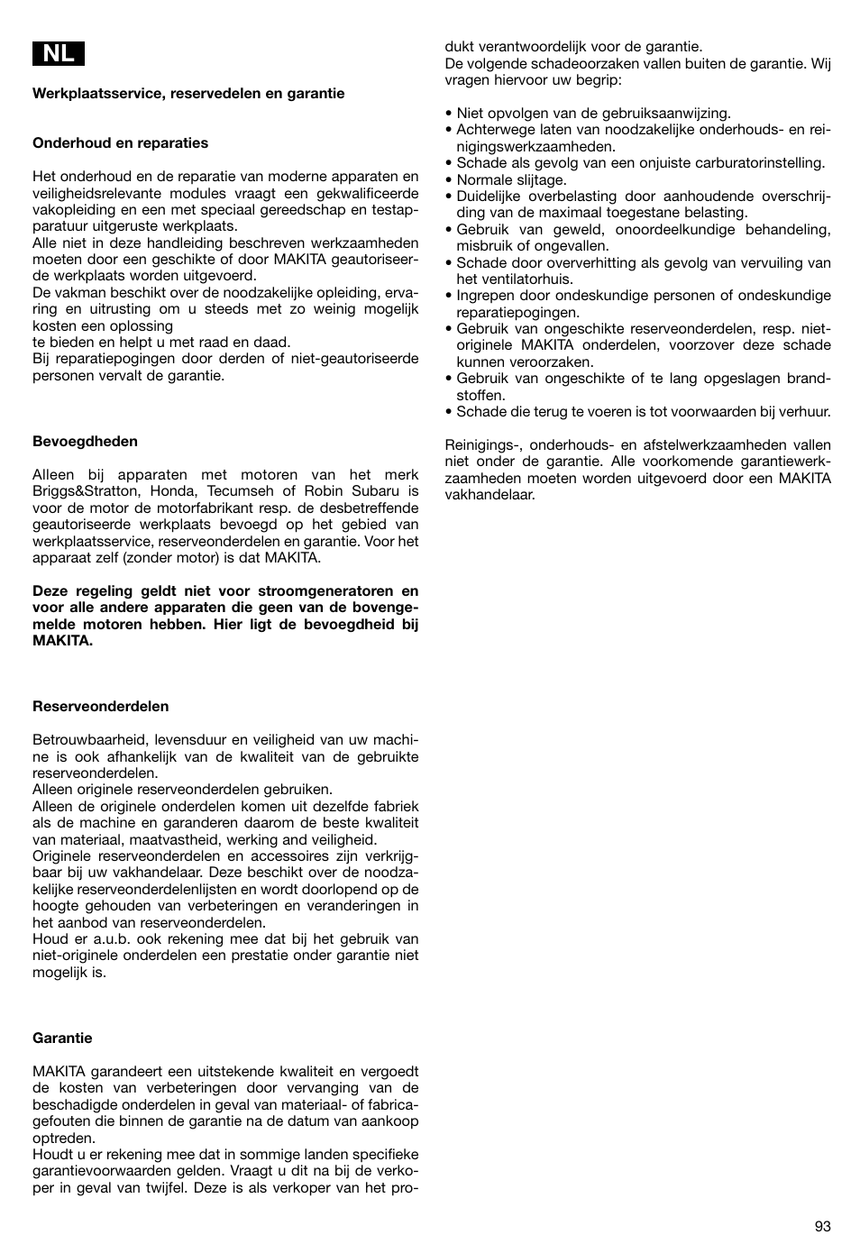 Makita PLM5115 User Manual | Page 93 / 132