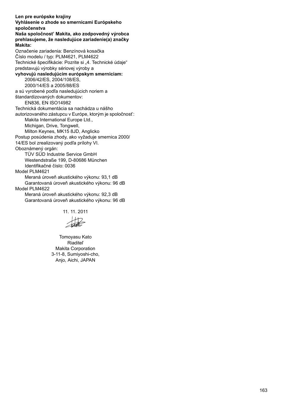 Makita PLM4622 User Manual | Page 163 / 212