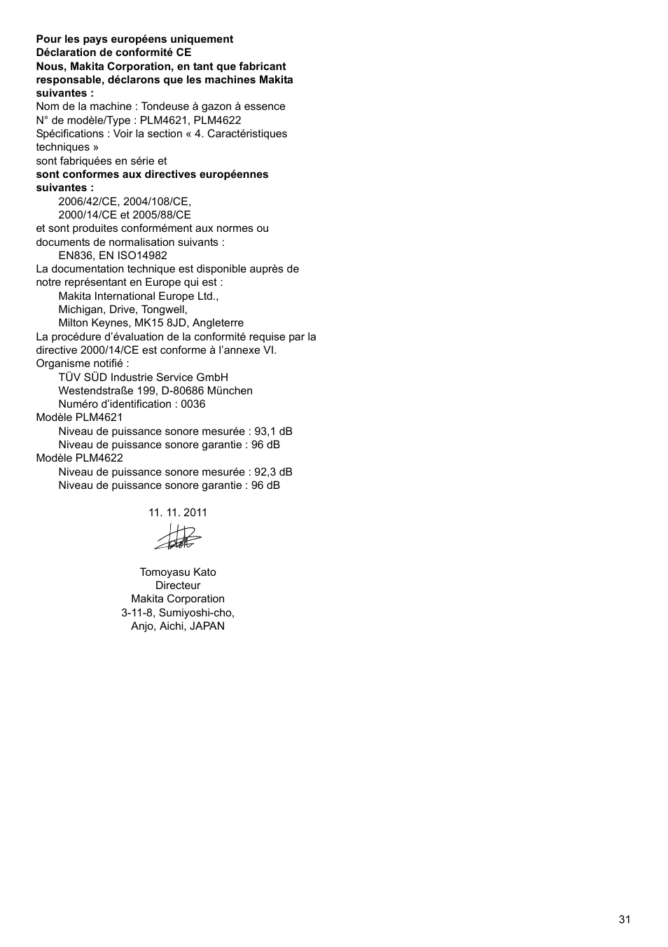 Makita PLM4622 User Manual | Page 31 / 212