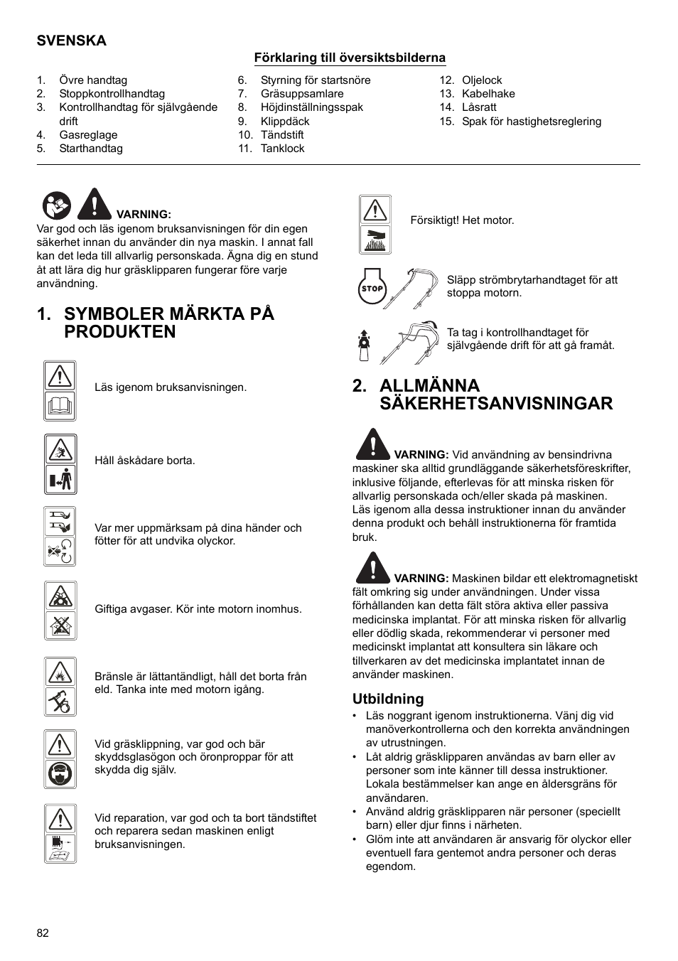 Svenska, Utbildning | Makita PLM4622 User Manual | Page 82 / 212