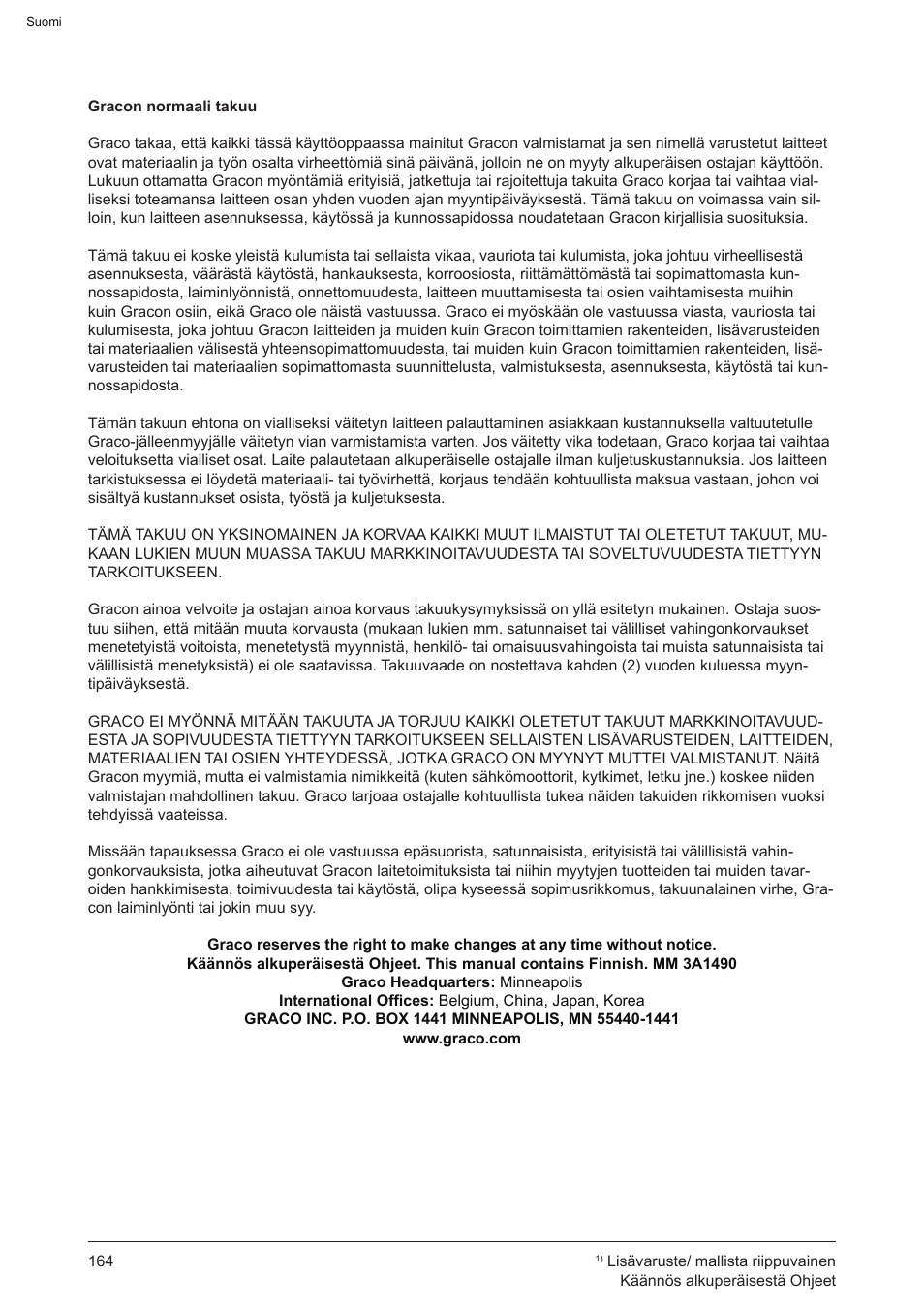 Graco AquaMax-E 3050 User Manual | Page 164 / 396