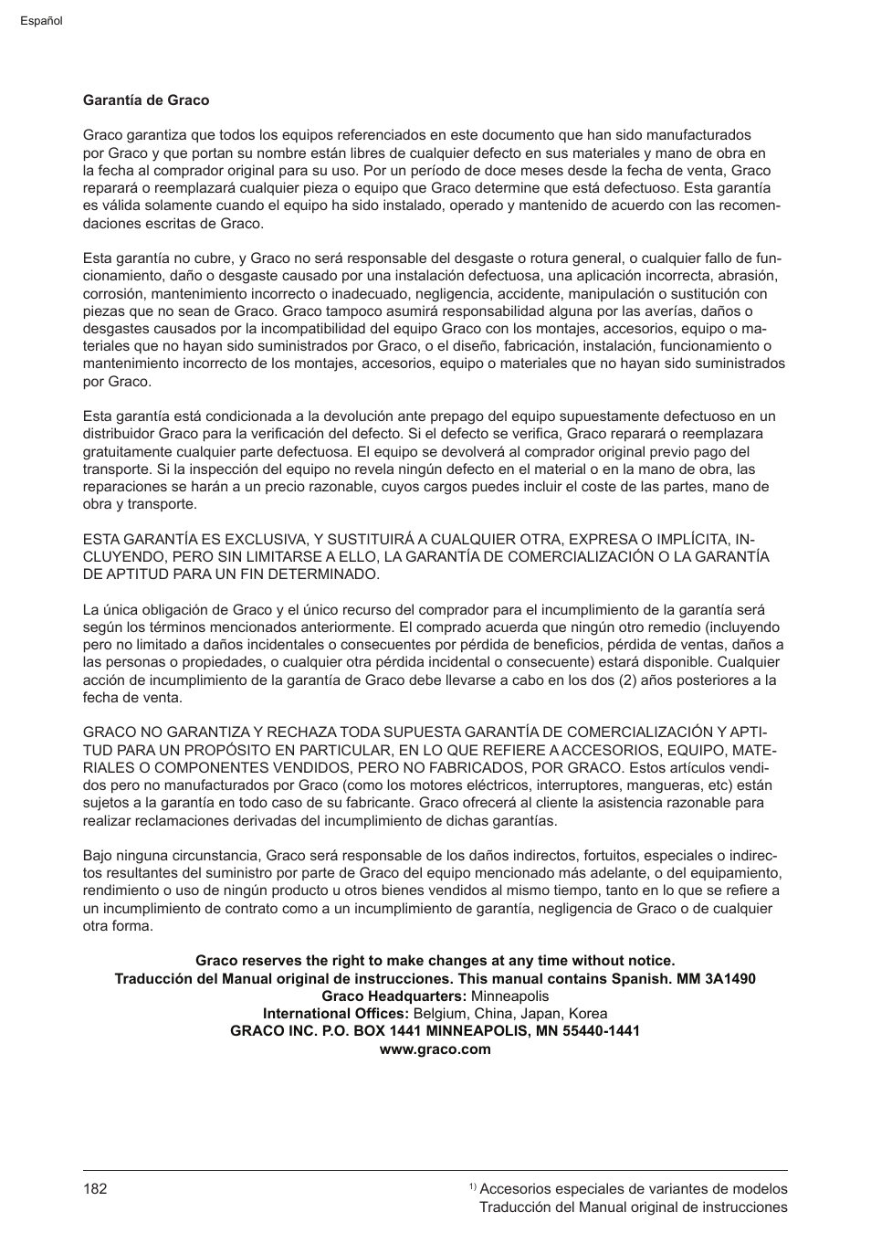 Graco AquaMax-E 3050 User Manual | Page 182 / 396