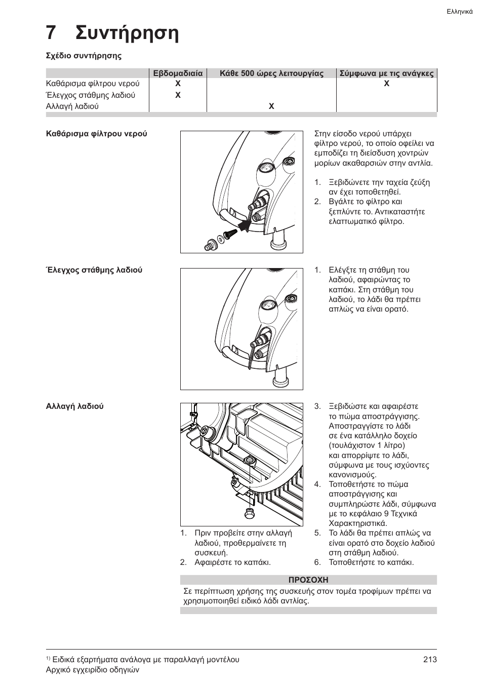 7 συντήρηση | Graco AquaMax-E 3050 User Manual | Page 213 / 396