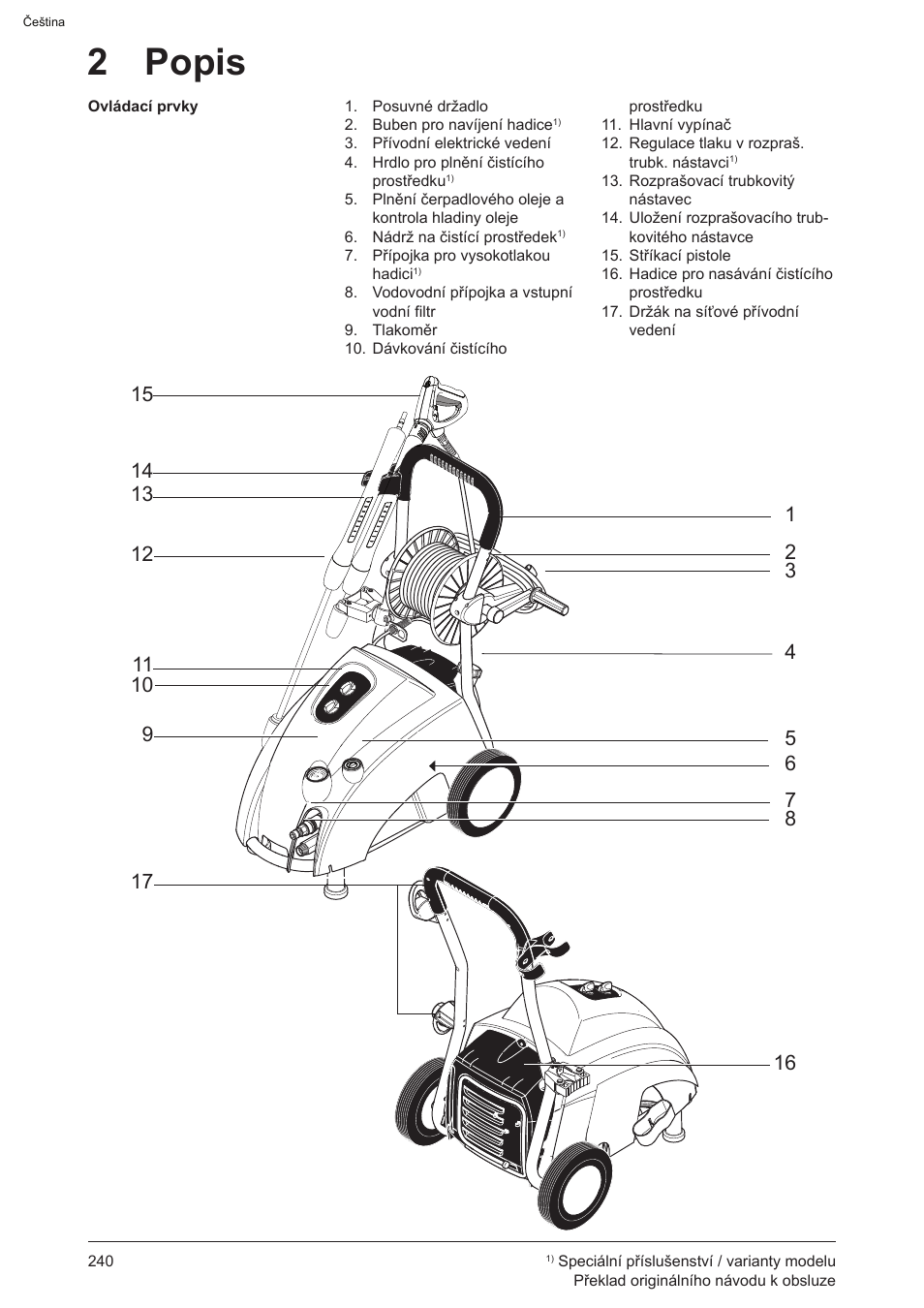2 popis | Graco AquaMax-E 3050 User Manual | Page 240 / 396