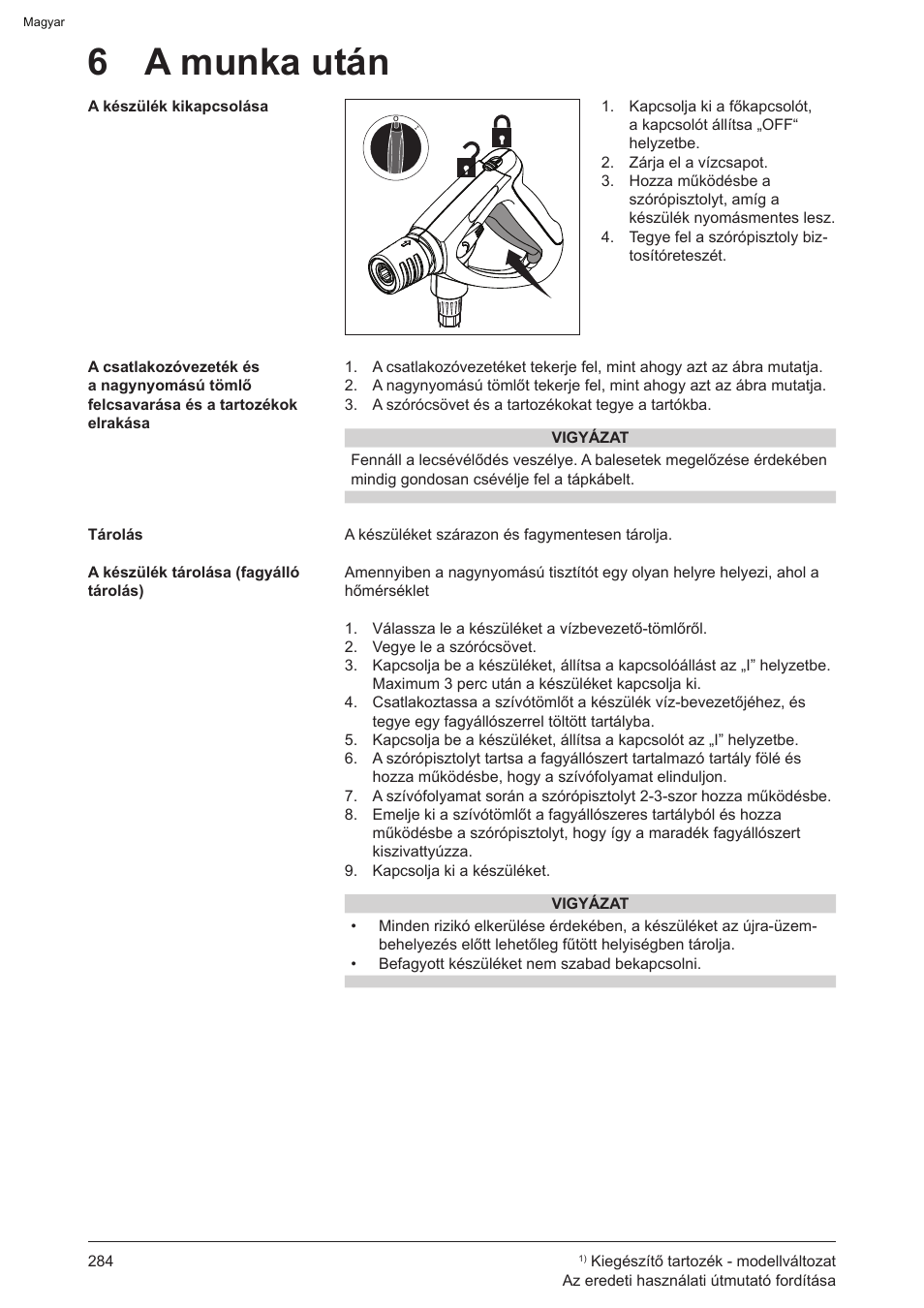 6 a munka után | Graco AquaMax-E 3050 User Manual | Page 284 / 396