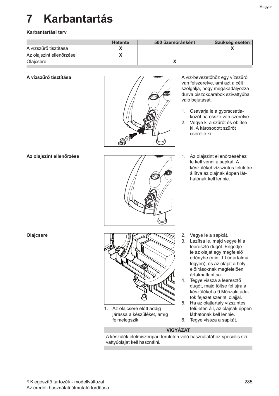 7 karbantartás | Graco AquaMax-E 3050 User Manual | Page 285 / 396