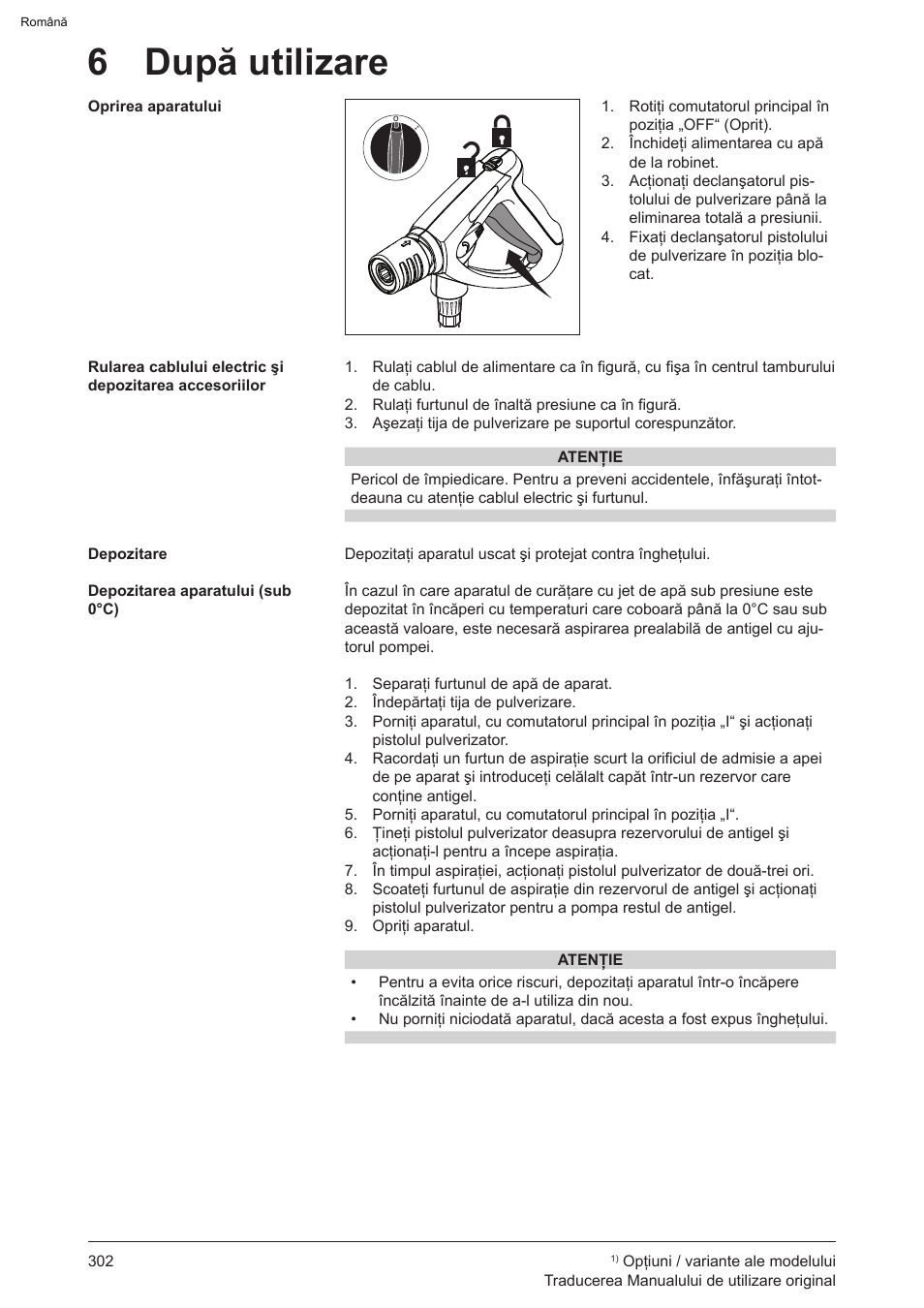 6 după utilizare | Graco AquaMax-E 3050 User Manual | Page 302 / 396
