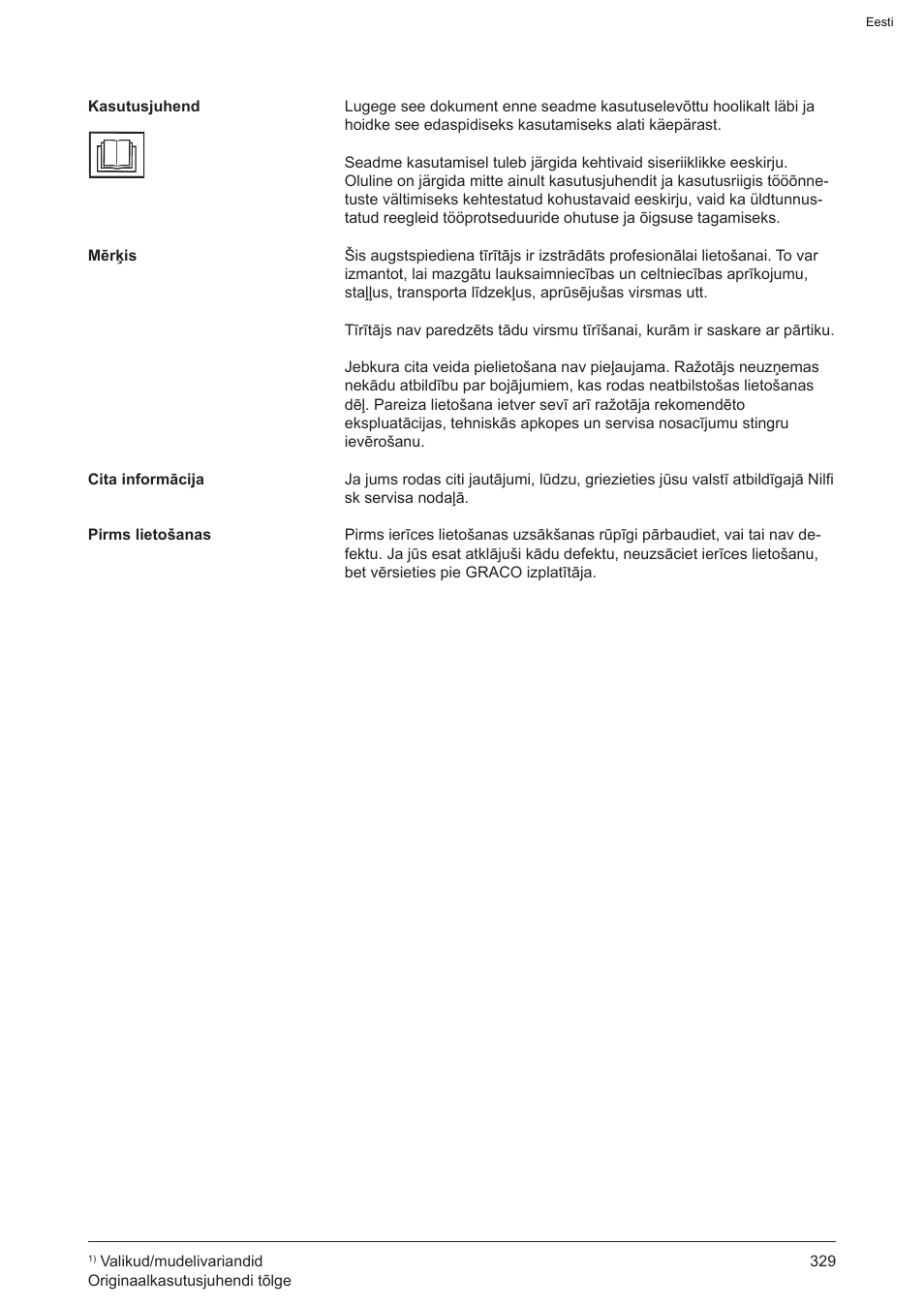 Graco AquaMax-E 3050 User Manual | Page 329 / 396