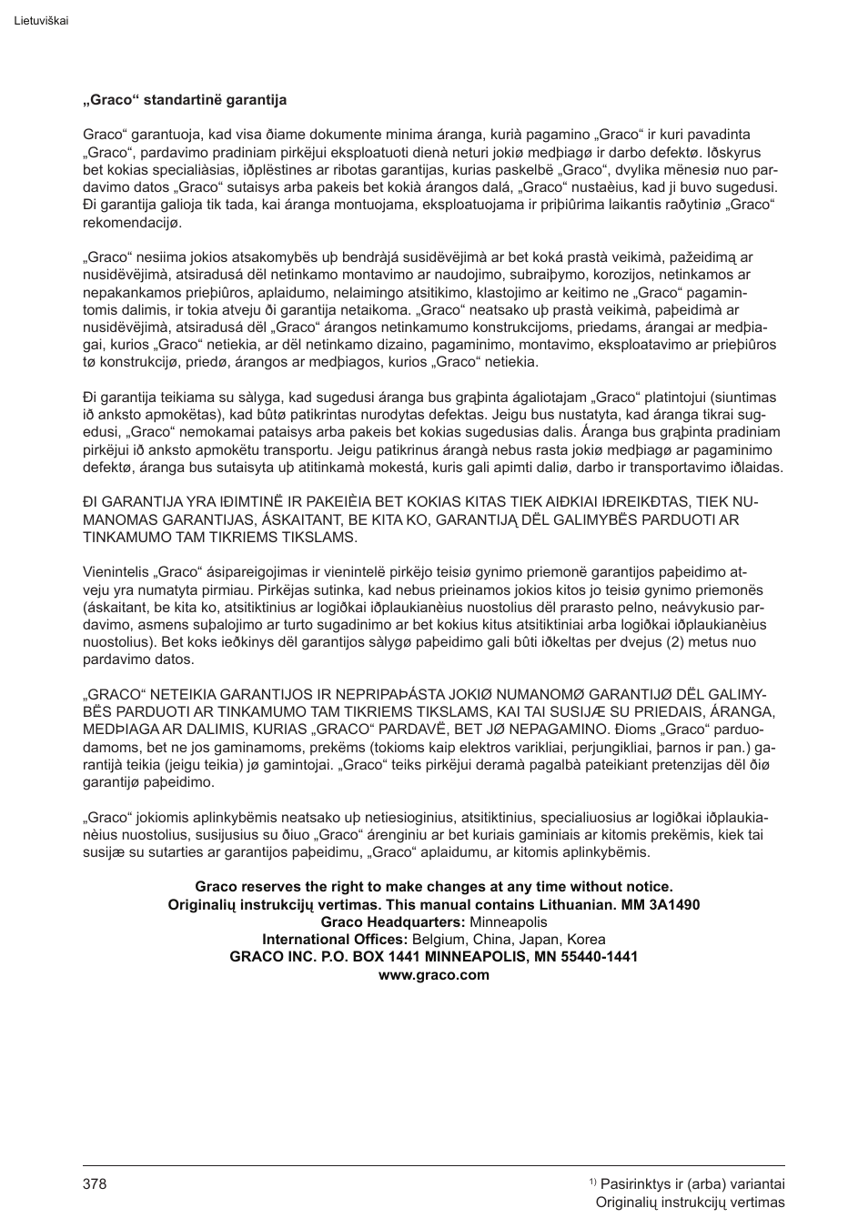 Graco AquaMax-E 3050 User Manual | Page 378 / 396