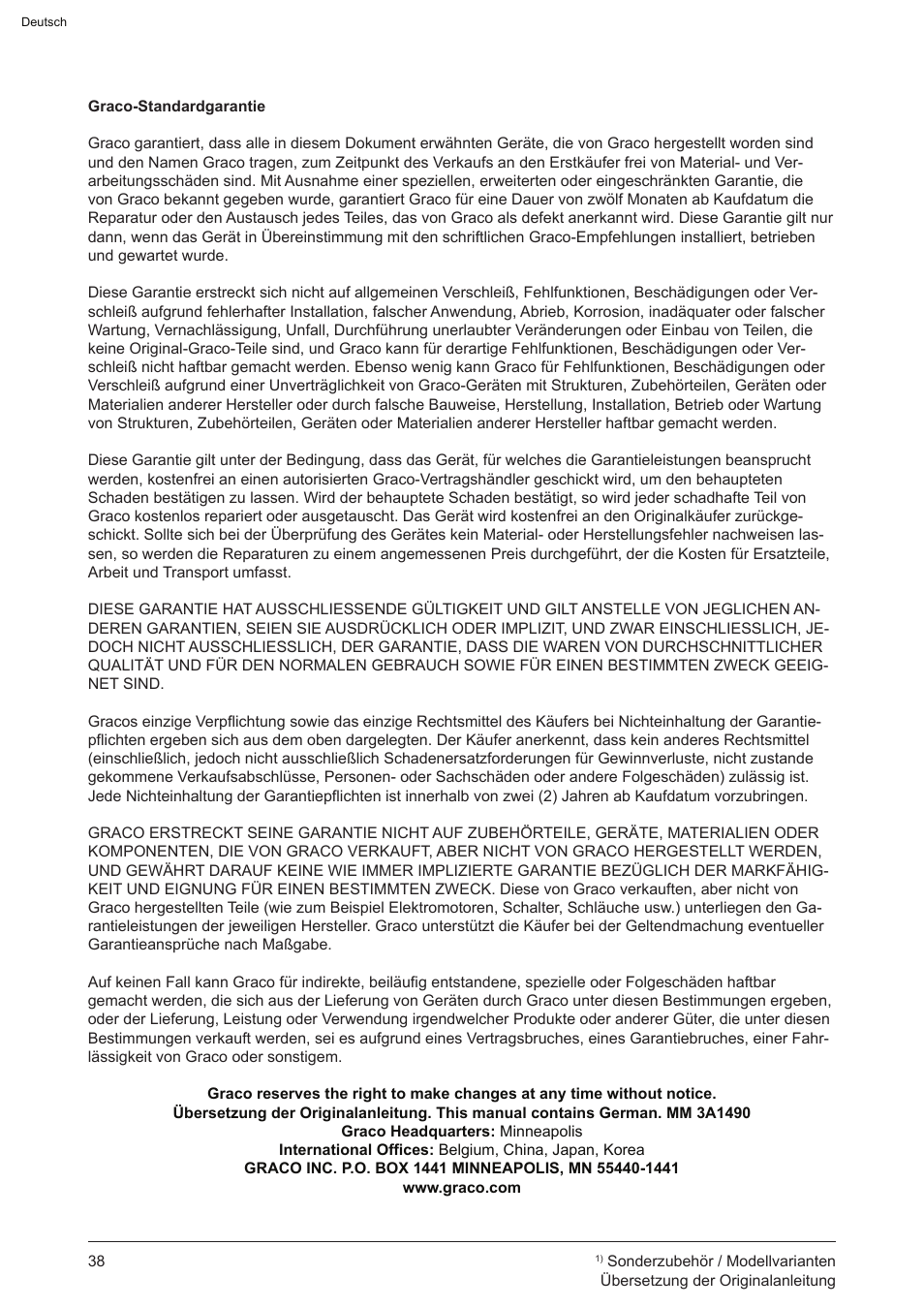 Graco AquaMax-E 3050 User Manual | Page 38 / 396