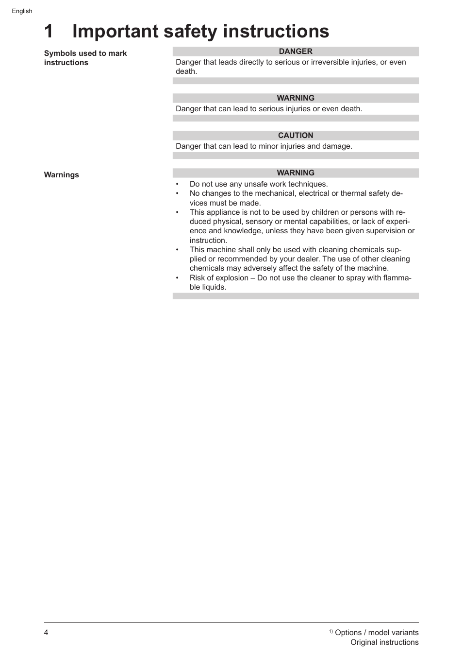 1 important safety instructions | Graco AquaMax-E 3050 User Manual | Page 4 / 396
