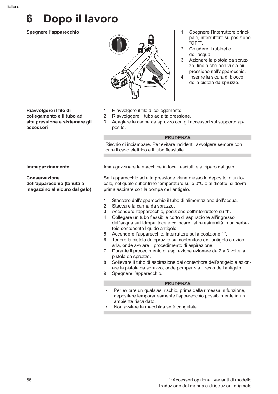 6 dopo il lavoro | Graco AquaMax-E 3050 User Manual | Page 86 / 396