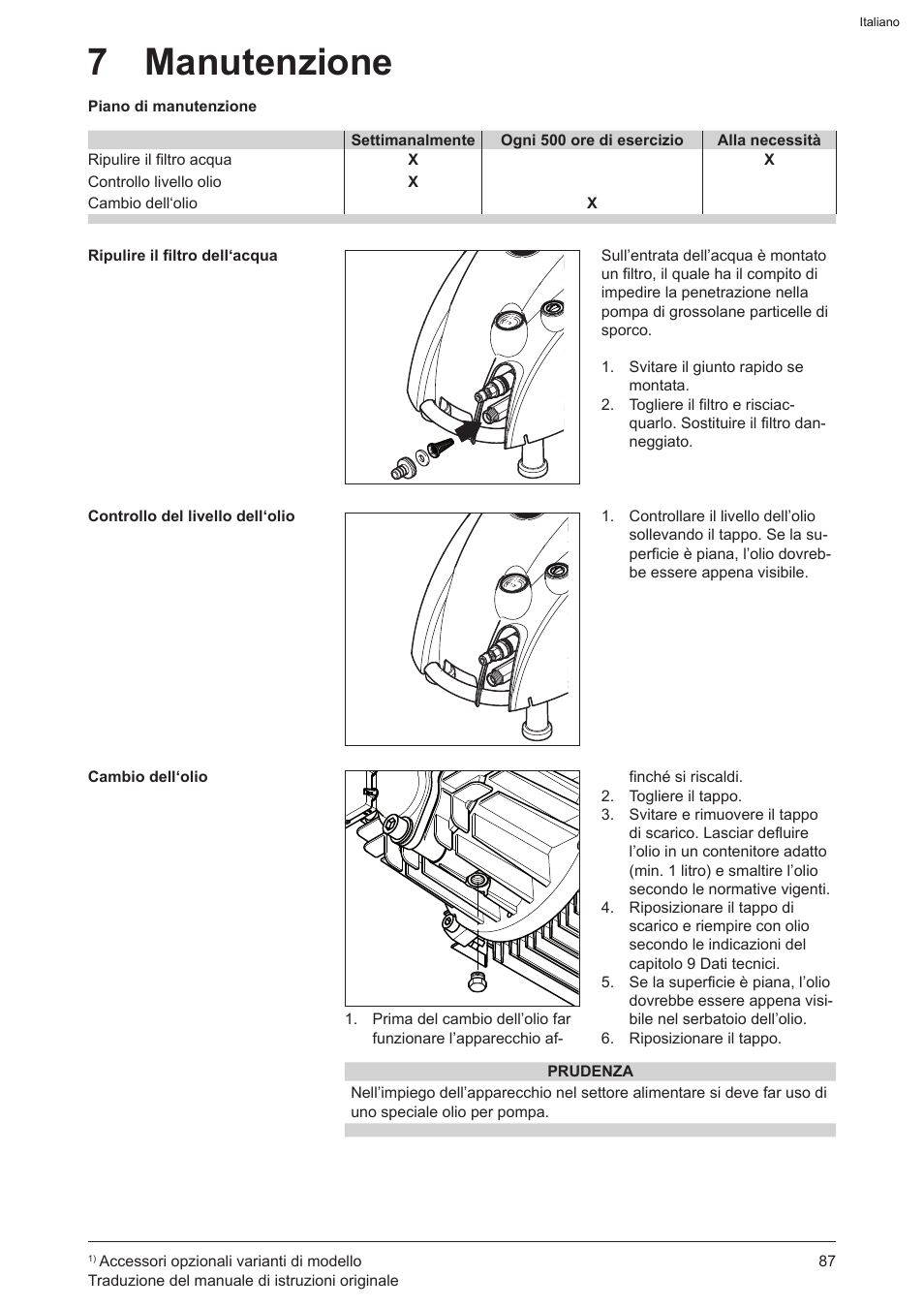 7 manutenzione | Graco AquaMax-E 3050 User Manual | Page 87 / 396