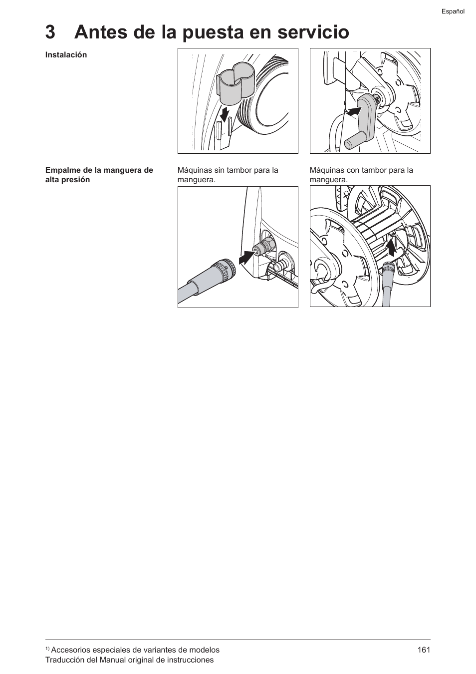 3 antes de la puesta en servicio | Graco AquaMax 2335E User Manual | Page 161 / 376