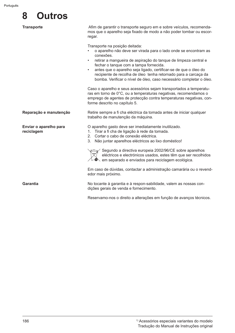 8 outros | Graco AquaMax 2335E User Manual | Page 186 / 376