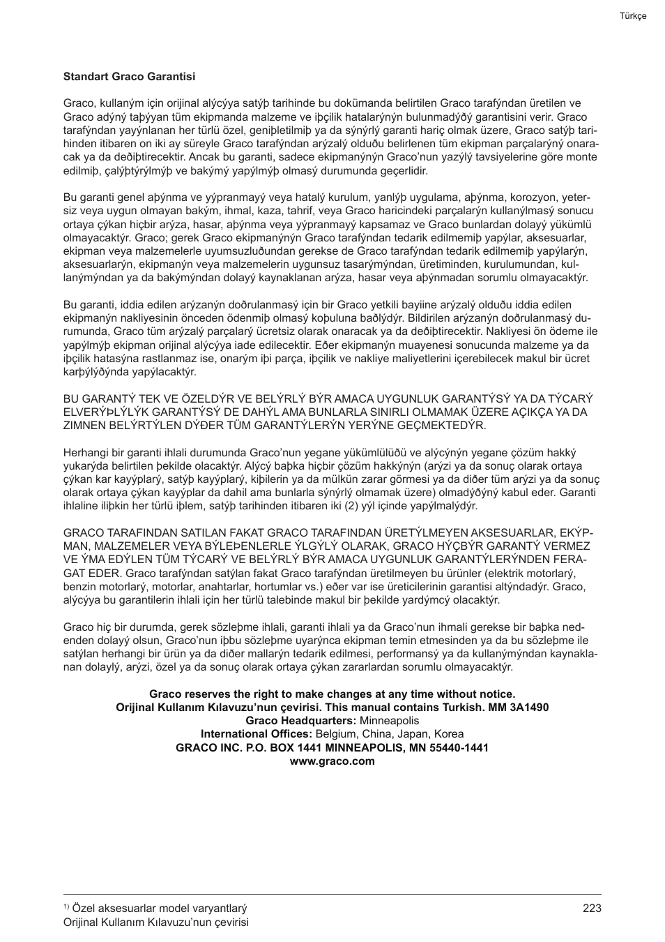 Graco AquaMax 2335E User Manual | Page 223 / 376
