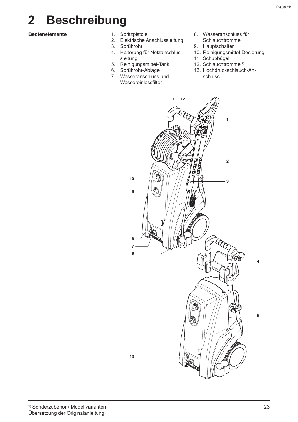 2 beschreibung | Graco AquaMax 2335E User Manual | Page 23 / 376