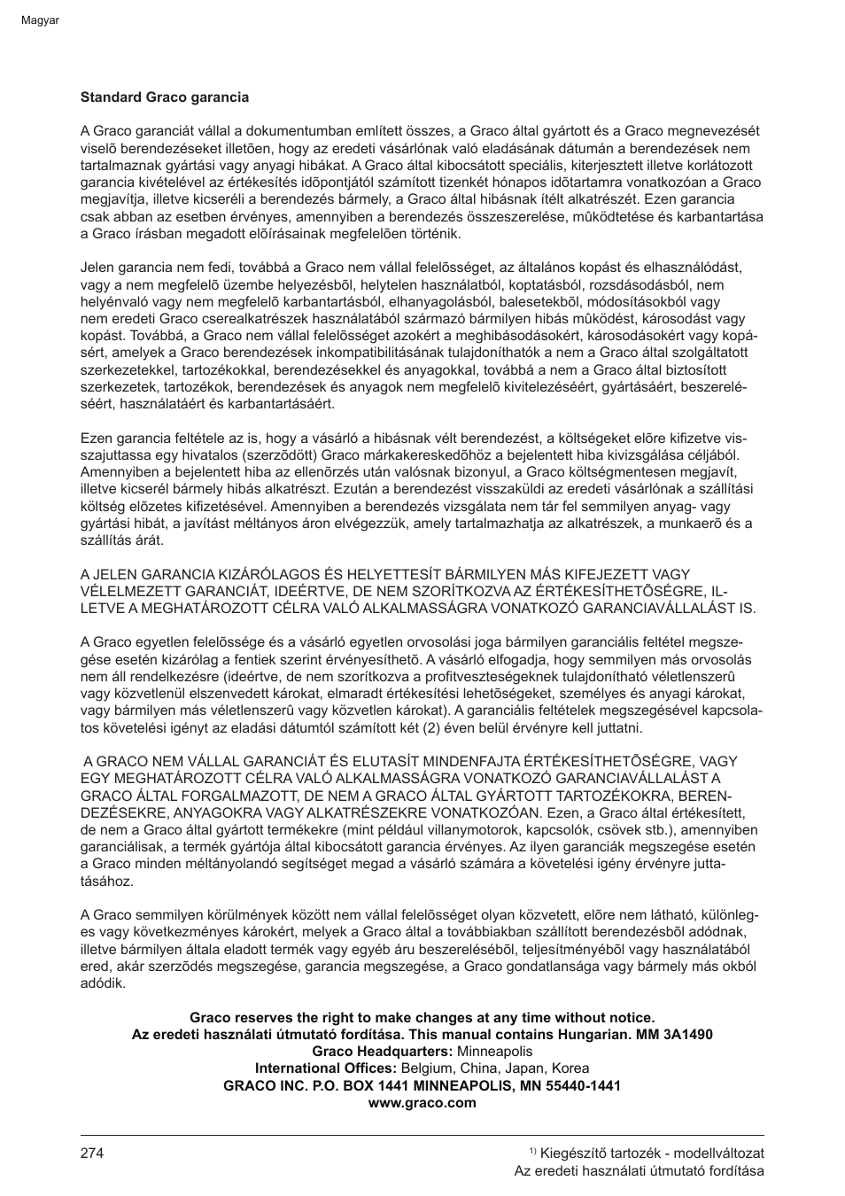 Graco AquaMax 2335E User Manual | Page 274 / 376