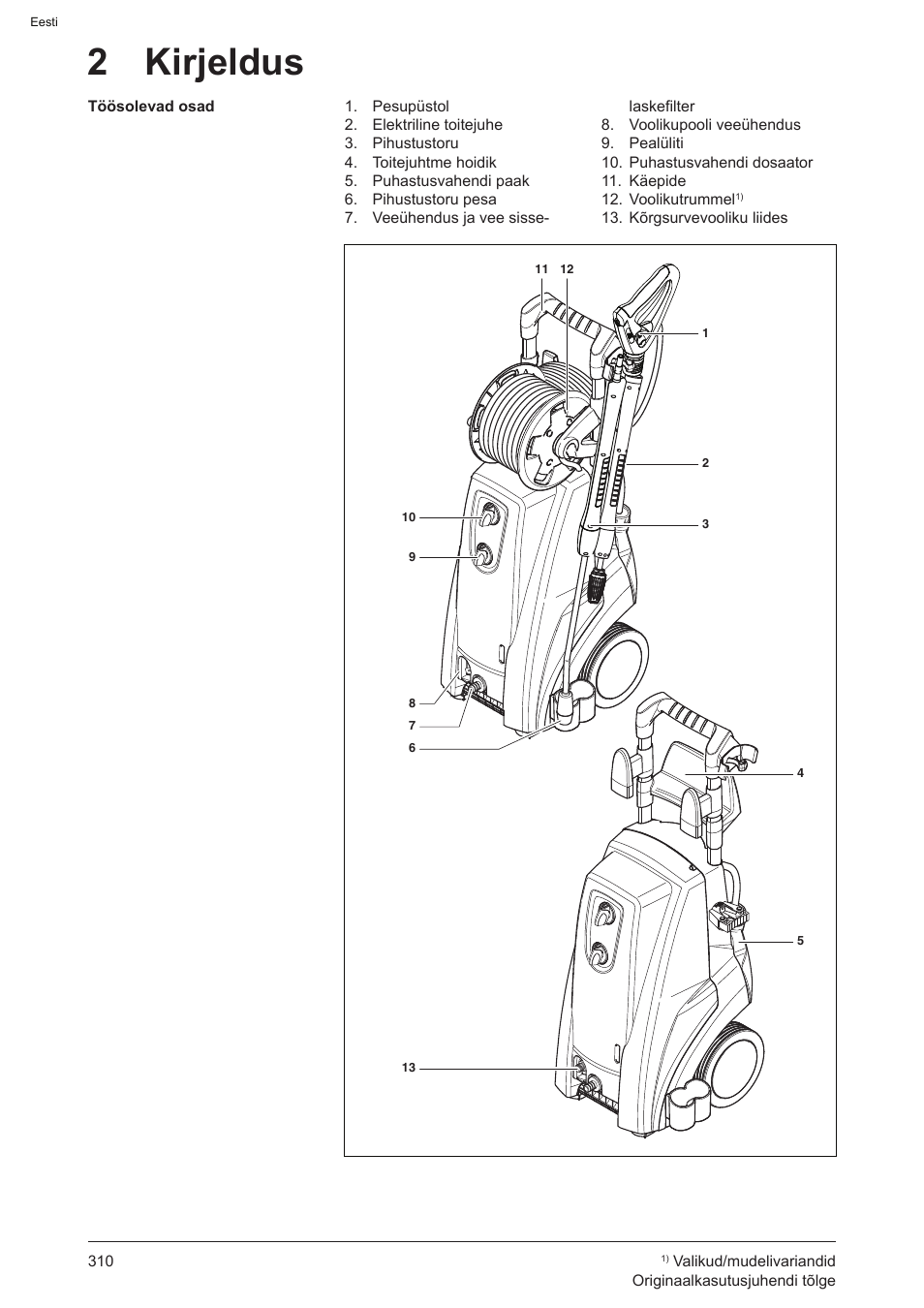 2 kirjeldus | Graco AquaMax 2335E User Manual | Page 310 / 376