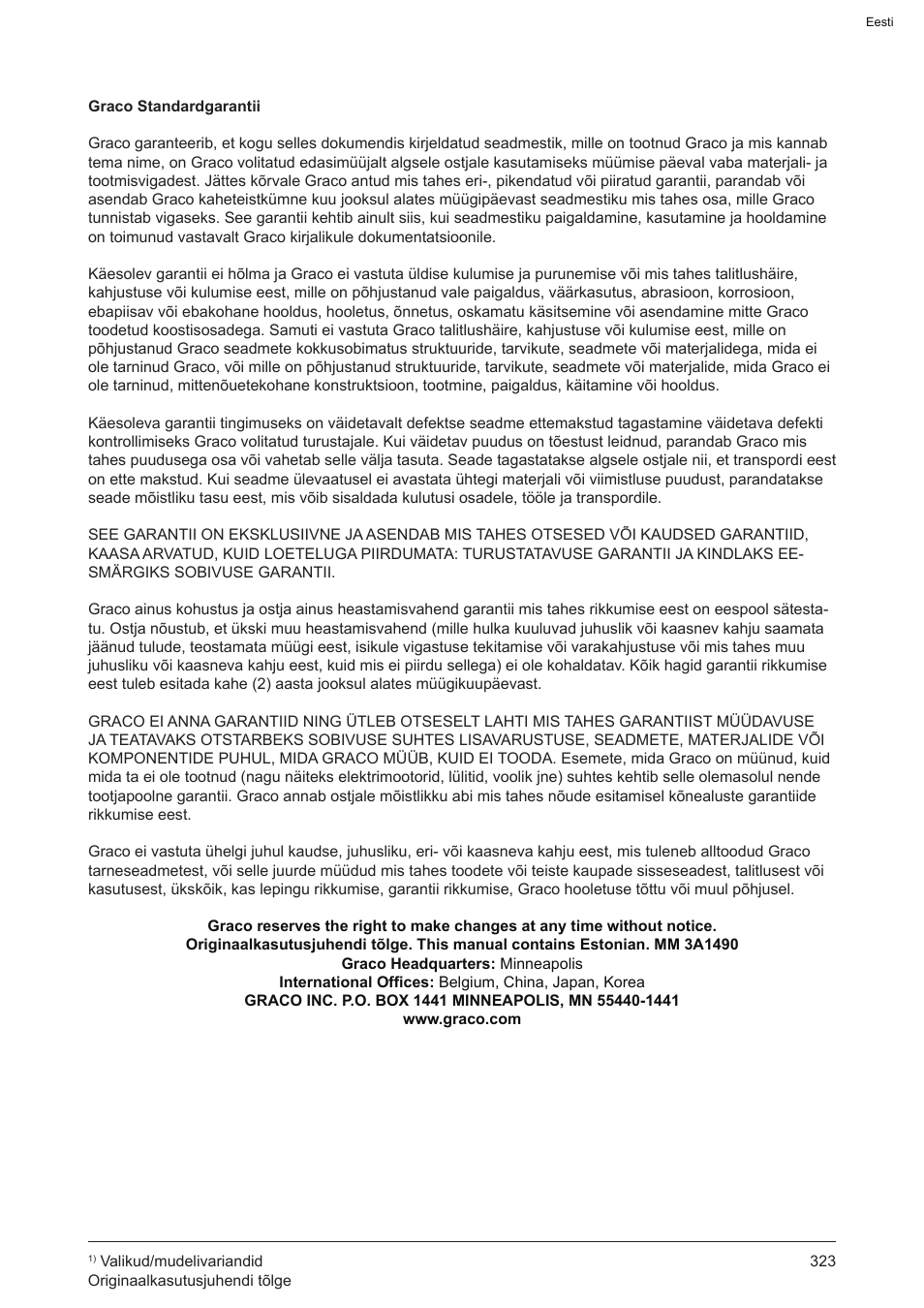 Graco AquaMax 2335E User Manual | Page 323 / 376