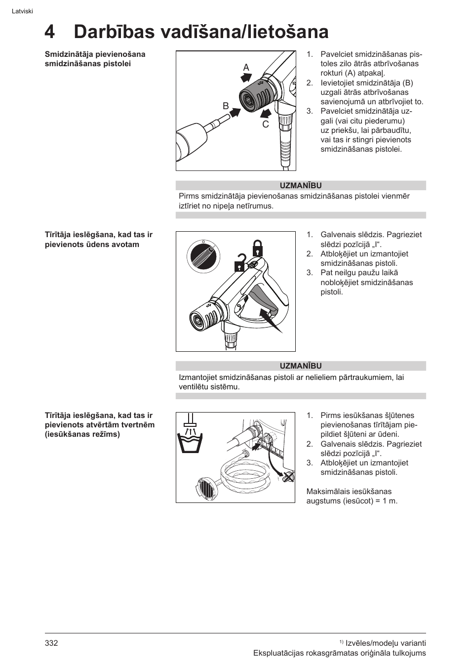 4 darbības vadīšana/lietošana | Graco AquaMax 2335E User Manual | Page 332 / 376