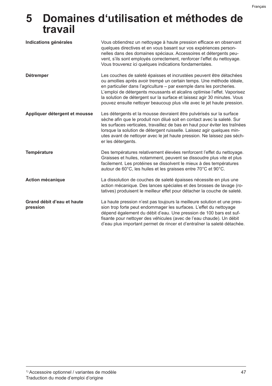 5 domaines d‘utilisation et méthodes de travail | Graco AquaMax 2335E User Manual | Page 47 / 376