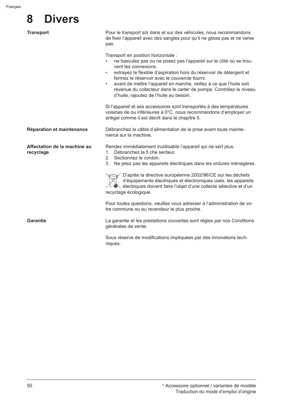 8 divers | Graco AquaMax 2335E User Manual | Page 50 / 376