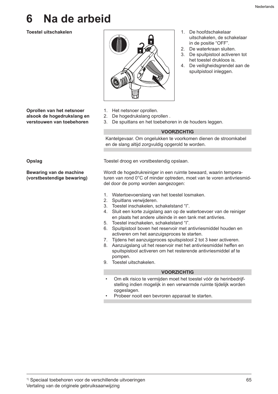 6 na de arbeid | Graco AquaMax 2335E User Manual | Page 65 / 376
