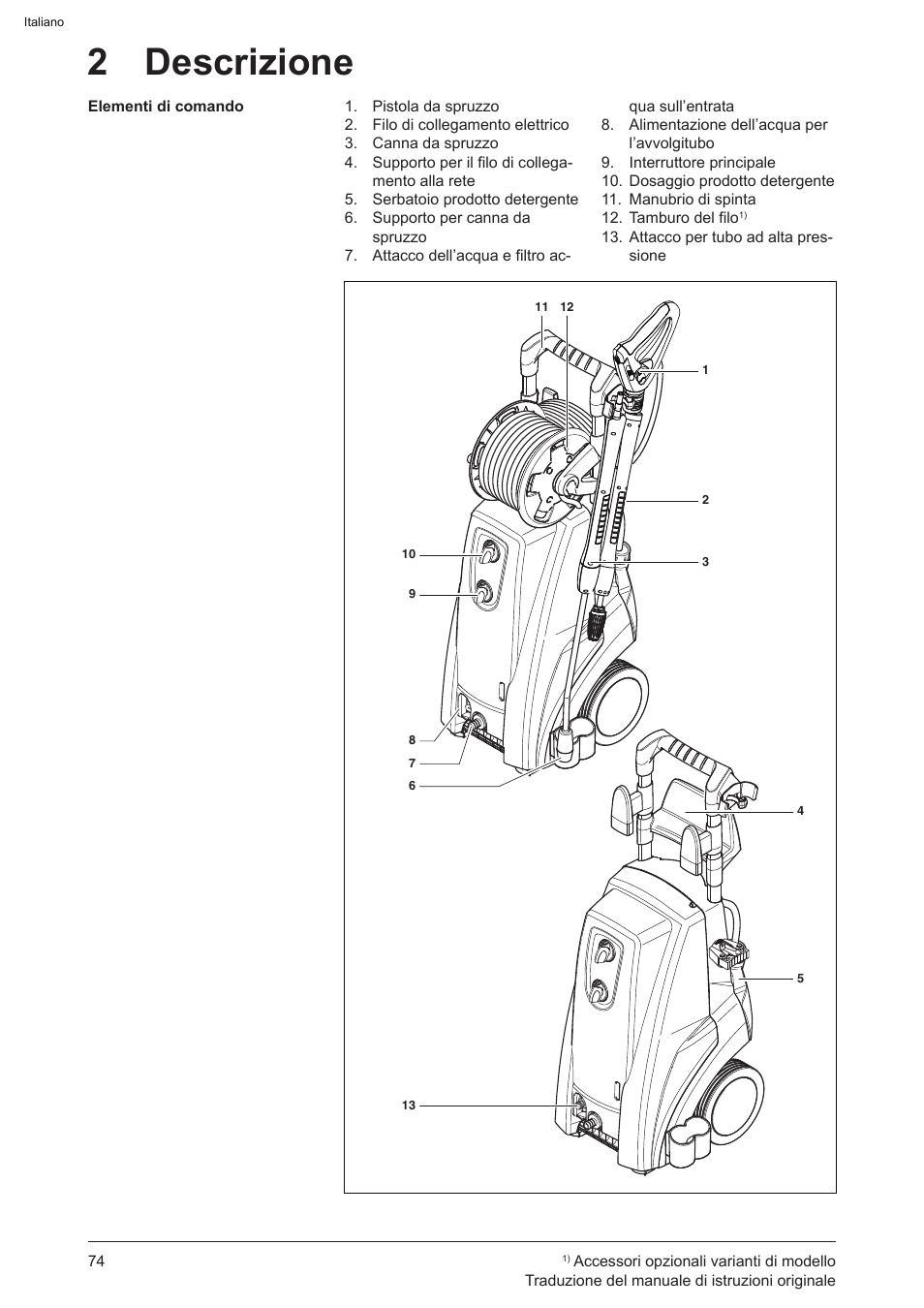 2 descrizione | Graco AquaMax 2335E User Manual | Page 74 / 376