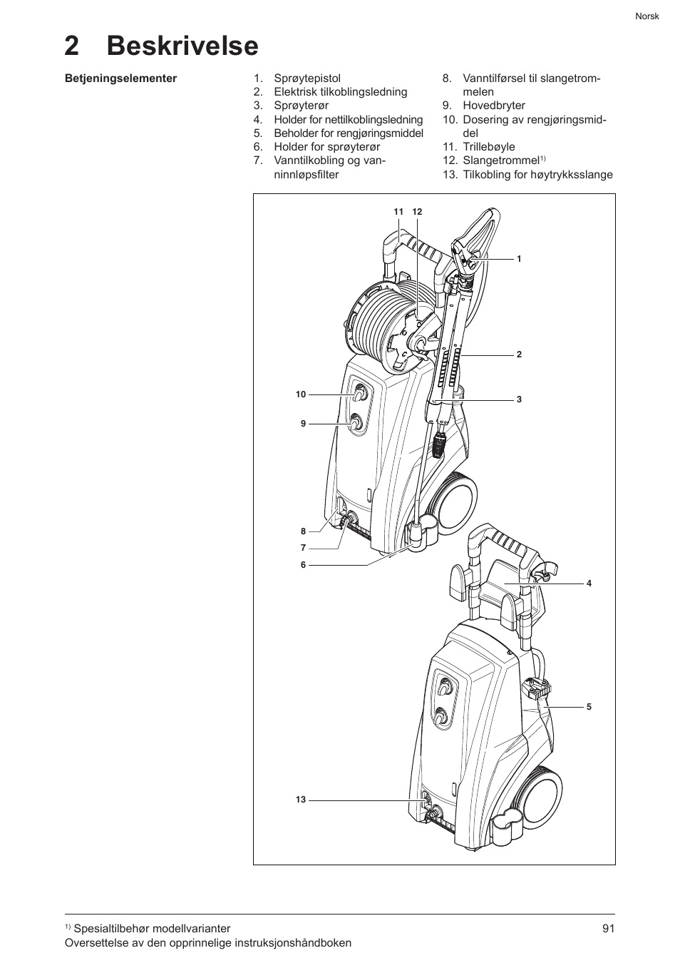 2 beskrivelse | Graco AquaMax 2335E User Manual | Page 91 / 376