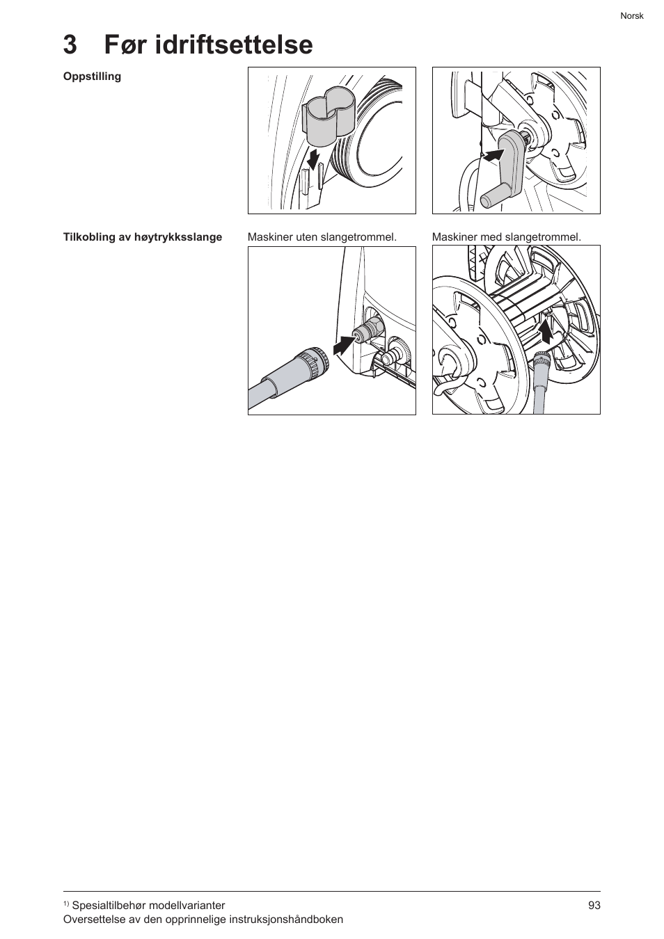 3 før idriftsettelse | Graco AquaMax 2335E User Manual | Page 93 / 376