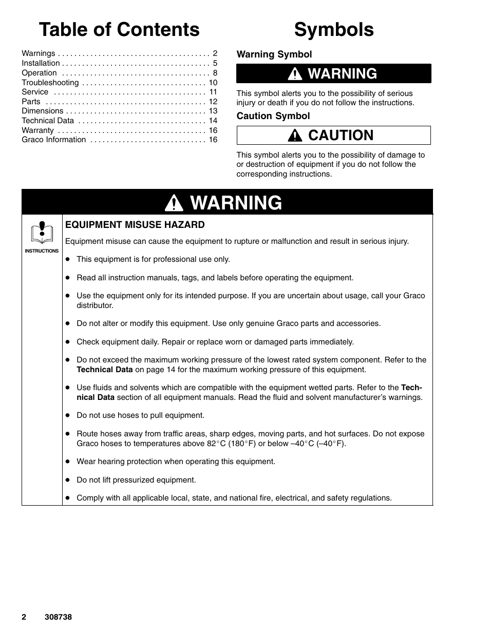 Graco Ratio President Pump 10:1 User Manual | Page 2 / 16