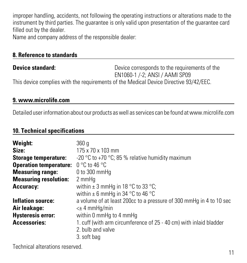 Microlife AG1-10 User Manual | Page 14 / 68