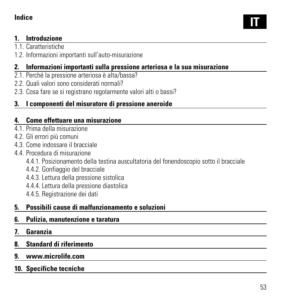 Microlife AG1-10 User Manual | Page 56 / 68