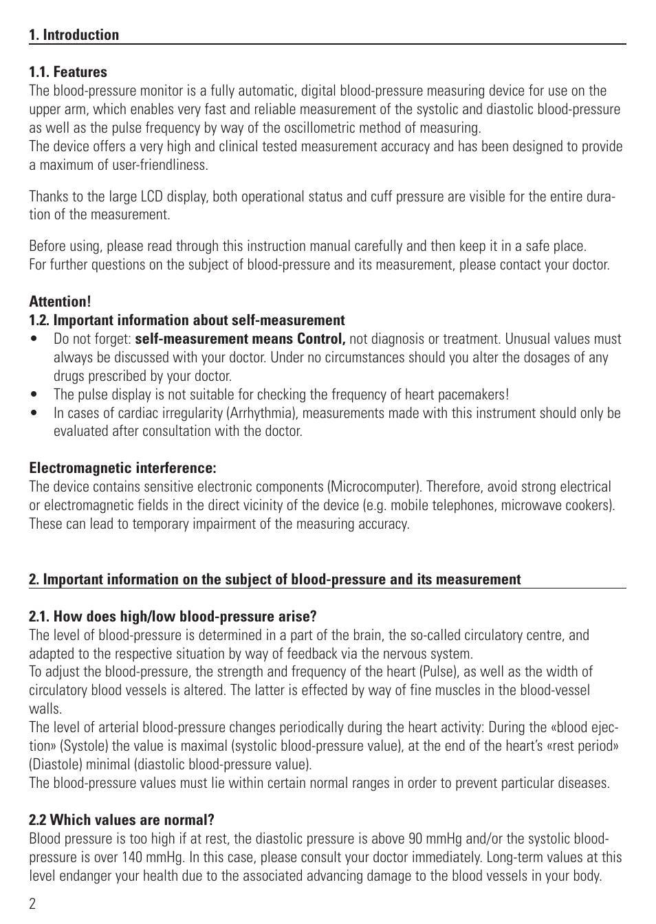 Microlife BP 2BHO User Manual | Page 5 / 50