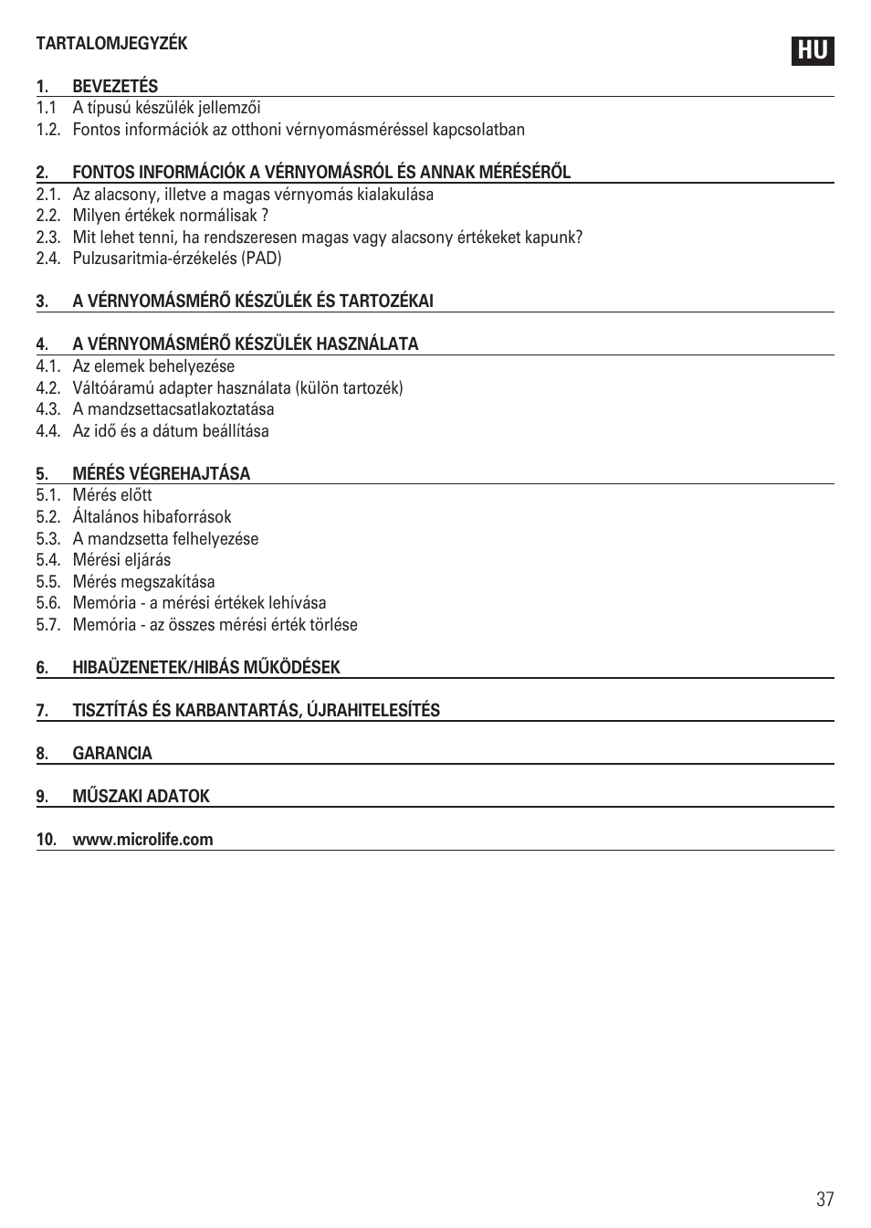 Microlife BP 3BTO-AP User Manual | Page 40 / 48