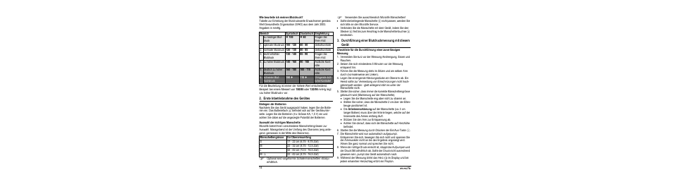 Wie beurteile ich meinen blutdruck, Erste inbetriebnahme des gerätes, Einlegen der batterien | Auswahl der richtigen manschette | Microlife BP A90-30 User Manual | Page 16 / 37