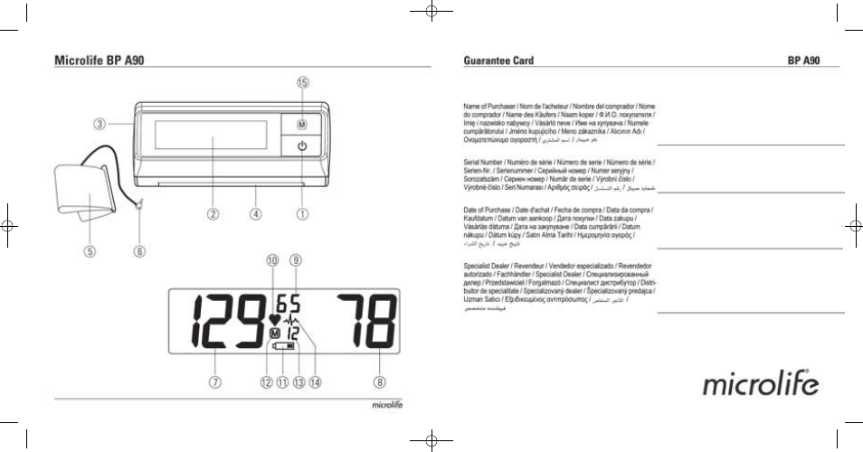 Microlife BP A90-30 User Manual | Page 2 / 37