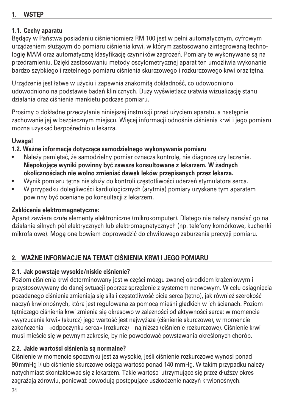 Microlife BP RM 100 User Manual | Page 37 / 66