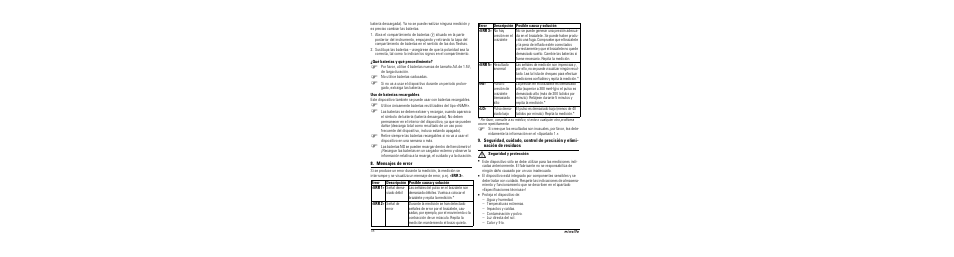 Qué baterías y qué procedimiento, Uso de baterías recargables, Mensajes de error | M seguridad y protección | Microlife BP A80 User Manual | Page 20 / 107