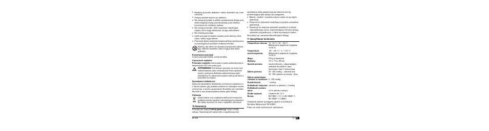 Konserwacja przyrz±du, Czyszczenie mankietu, Sprawdzanie dok¸adno¶ci | Utylizacja, Gwarancja, Specyfikacje techniczne | Microlife BP A80 User Manual | Page 53 / 107