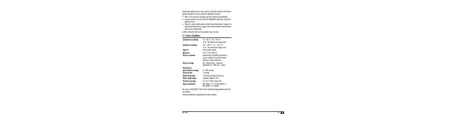 Teknik özellikler | Microlife BP A80 User Manual | Page 89 / 107