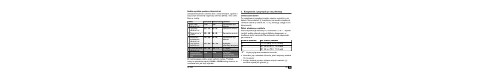 Analiza wyników pomiaru ci¶nienia krwi, Korzystanie z przyrz±du po raz pierwszy, Umieszczanie baterii | Wybór w¸a¶ciwego mankietu | Microlife BP A90 User Manual | Page 67 / 153